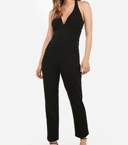 Express Black Plunge Jumpsuit